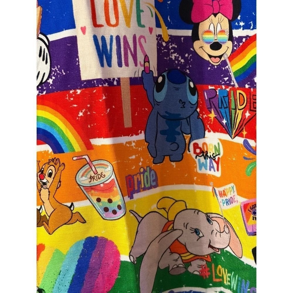 Disney Pride Shephard's Sleepers Kids PJ‎ Set Love Wins Mickey Stitch 9/10y - Picture 6 of 10